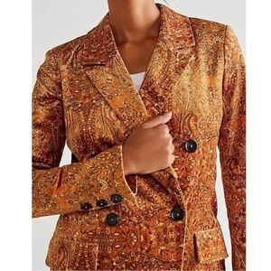 Free People Multicolor Velvet Blazer